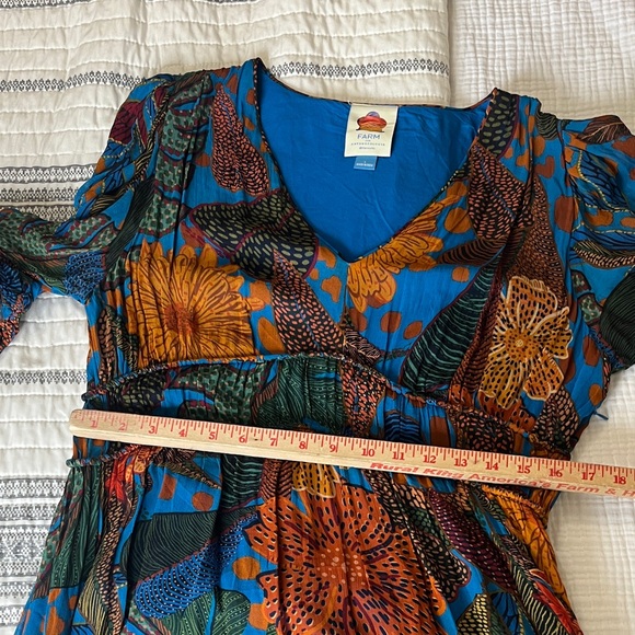 FARM Rio Vibrant Blue and Orange Maxi Dress - Picture 8 of 12